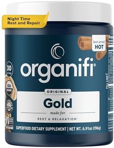 Organifi: Gold - Superfood Supplement Powder - 30 Day Supply - Experience Deeper Sleep- Boosts Immune System and Cognitive Function - Turmeric and Reishi Infused - Golden Milk - Detox