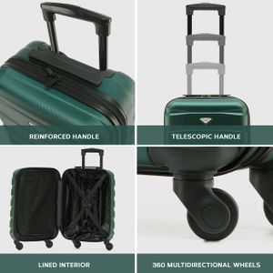 Flight Knight Cabin Suitcase 55x35x20 – Lightweight ABS Hard Shell Carry-On