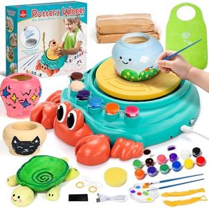 Lehoo Castle Pottery Wheel for Kids, Complete Pottery Painting Art & Craft Kit Toy, Arts and Crafts for Kids Ages 8-12, Girls Boy Toys Birthday Halloween Kid Ages 6 7 8 9 10 11 12+