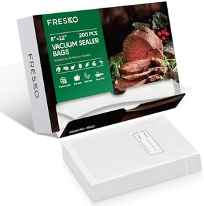 FRESKO Vacuum Sealer Bags 150 Count, Seal a Meal Vac Bag Sealer Machines, 50 of Each Size 50 Pint 6"X10",50 Quart 8"X12"and 50 Gallon11"X16" BPA Free, Heavy Bag, Great for Sous Vide Bag Meal Prep