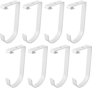 Soaoo 8 Pieces Storage Flat Hook Bicycle Flat Thickened Hooks Add on Hanging Bike Hooks for Overhead Garage Rack Wall Shelving Ceiling Accessory (White)