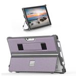 Case for 12.3" Microsoft Surface Pro 7+/Pro 7/Pro 6/Pro 5/Pro 4 Protective Rugged Cover Case, with Surface Pen Holder and Hand Strap, Compatible with Surface Pro Type Cover Keyboard (Light Purple)