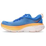 Hoka One One Mens Bondi 8 Textile Coastal Sky Vibrant Orange Trainers 9 US