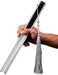 JUNMIN Kung Fu Aluminum Alloy Folding Fan - Male Iron Fan with Bamboo Core - Gift Item