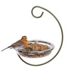 Mealworm and Robin bird feeder - Jacobi Jayne® Easy-Clean Hanging Treat Dish - Ideal for Bird Seed, Mealworms & table scraps - Hanging bird feeder for wild bird food (Hanging Treat Dish)