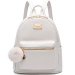 Women Fashion Backpack Purse Leather Flap Rucksack Convertible Mini Backpack School Bag with Tassel Casual Daypack for Girls , Beige, M