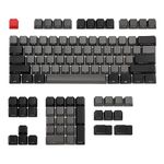 Happy Balls PBT Keycaps Side/Front Print Keycap Set OEM Profile Non-Backlit Thick Cherry MX Key Caps with Key Puller for 60%/87 TKL/104/108 MX Switches Mechanical Keyboard(Black Gray Combo)