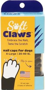 Soft Claws Dog and Cat Nail Caps Take Home Kit, X-Large, Black