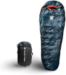 100 Deadly Skills Ultralight BlackDown Sleeping Bag - Essential Camping Gear for Adults, Backpacking Must-Have for Cold Weather, Emergency Bug Out Bag Supplies