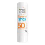 Garnier Ambre Solaire Sunscreen Super UV Stick SPF50+, Protect From UV Damages With Up To 8Hour Hydration, With Shea Butter And Vitamin E, Invisible Finish Non-Greasy, 9ML
