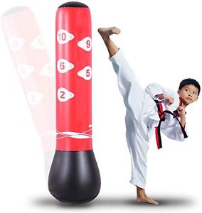 Fitness Inflatable Punching Bag Freestanding Power Boxing Bag for Kids and Adults Stress Boxing Target Bag 59 Inches