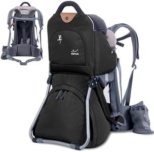Wipha Baby Backpack Carrier, Toddler Carrier with Canopy, Adjustable and Safe Hiking Backpack for Baby(Creeper III-Black)