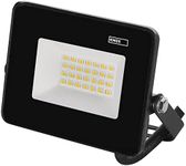 EMOS SIMPO 20.5W LED Spotlight IP65 Waterproof Floodlight for Wet Room or Outdoor Use Super Bright 1800lm Tral White 4000K Life 20,000 Hours with 20cm Connection Cable ZS2222 Black