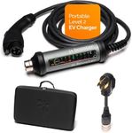 j+ Booster 2 Level 2 EV Charger | Portable 40A Fast Charging Station for All Electric Vehicles Home Indoors or Outdoors (9.6 kW, 240V, EVSE, ETL Certified, NEMA 14-50, Wall Bracket, Carrying Case)