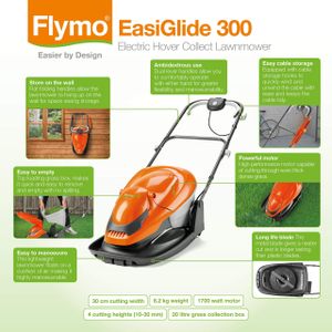 Flymo EasiGlide 300 Electric Lawn Mower – Compact Hover Design