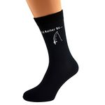 I'd Rather be Fishing with Reel Image Design Mens Black Cotton Rich Socks