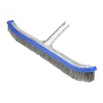 PETSON 18 inch Algae Brush, Stainless Steel Algae Brush SwimmingHelix Pool Brush Cleaner Pool Brush
