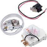 [New] 2198202 Cold Control Thermostat W10822278 Defrost Timer W10225581 Bimetal Thermostat Refrigerator Defrost Complete Kit Replacement by – Exact Fit for Whirlpool Kenmore Refrigerators