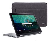 Acer Chromebook Spin 11 Convertible Laptop, Intel Celeron N3350, 11.6" HD Touch Display, 4GB DDR4, 32GB eMMC, 802.11ac WiFi, Wacom EMR Pen, Sleeve, CP311-1HN-C2DV