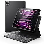 ESR iPad Keyboard Case for iPad Pro 12.9 inch (3rd, 4th, 5th, 6th Generation),Magnetic Detachable 12.9 inch ipad Pro Case with Keyboard, Adjustable Portrait/Landscape Mode, Light and Portable, Black