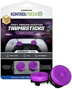 KontrolFreek FPS Freek Frenzy for Playstation 5 (PS5) and Playstation 4 (PS4) Controller | Performance Thumbsticks | 1 High-Rise, 1 Mid-Rise | Purple/Black