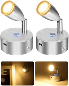 SUPAREE Luz 12V LED Camper Luces LED Caravana 12V Interior Lampara 12V LED Autocaravana avec Prise USB C Interrupteur Tactile 3000K Décoration Acrylique 2Pcs