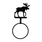 Village Wrought Iron Moose Towel Ring Towel Rack