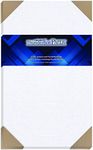 100 Bright White Linen 80# Cover Paper Sheets - 8.5" X 14" (8.5X14 Inches) Legal|Menu Size - 80 lb/Pound Card Weight - Fine Linen Textured Finish Quality Cardstock