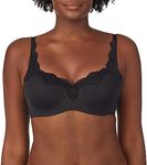 Le Mystere Women's Lace Tisha Full Fit T-Shirt Bra, Black, 16F