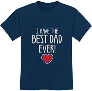Tstars I Have The Best Dad Ever Shirt Gifts for Dads Daddy is My Superhero Father's Day Youth & Toddler Kids T-Shirt Large Navy