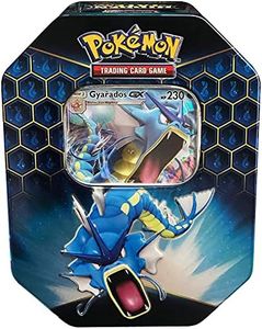 Pokémon Pokemon SM11.5 Hidden Fates Gx Tin- Gyardos + 1 of 3 Foil -GX Cards + 4 Booster Pack