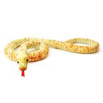 Zappi Co Kids Stuffed Soft Cuddly Plush Snake Toy - Part of Safari Animals Collection: Realistic and Lifelike, Perfect for Kids (180 cm Length)(Yellow Corn Snake)