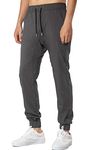 ITALYMORN Mens Summer Pants Lightweight Sweatpants Drawstring Track Pants (Lightweight-Dark Grey,X-Large)