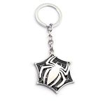 Arkanum Rotating | Revolving Spinning Spiderman | Silver Metal Logo Keychain