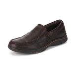 Rockport Men's Eberdon Slip-On Loafer, Dark Brown Leather, 8 W US