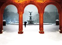 Central Park Bethesda Fountain. New York Christmas Cards Boxed Set of 12 Holiday Cards and 12 Envelopes. Made in USA