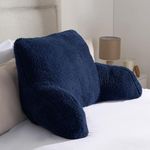 OHS Cuddle Cushion for Adults Navy Blue, Super Soft Teddy Reading Pillows Cosy Supportive Post Surgery Snuggle Pillow for Adults Gaming Pillow for Bed, 100 x 60cm