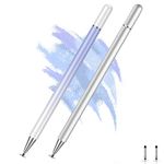 Stylus Pens for Touch Screens(2 Pcs), High Precision Magnetic Disc Universal Stylus Pen for iPad Compatible with Apple/iPhone/iPad/Android/Microsoft Tablets and All Capacitive Touch Screens