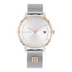 Tommy Hilfiger Analogue Quartz Watch for Women with Silver Stainless Steel mesh Bracelet - 1782288