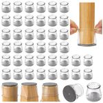40PCS Chair Leg Floor Protectors Furniture Sliders for Hardwood Floors, Silicone Chair Leg Protectors for Protecting Floors from Scratches and Noise, Clear-Universal Large