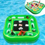 digi Floating Pool Games Table for Adults with Durable Foam,Pool Accessories Hot Tub Tray Inflatable Food Drink Holder Cooler Containers for Summer Party Indoor Outdoor Beach Pool