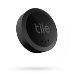 Tile Sticker (2022) Bluetooth Item Finder, 1 Pack, 45m finding range, works with Alexa and Google Home, iOS and Android Compatible, Find your Keys, Remotes & More, Black