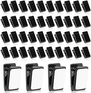 50 Pieces Self Adhesive Clips, Tapestry Sticky Spring Hangers Wall Clips for Hanging Poster Photo Office Decorations, Black