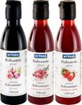 VALUBNDL: Krinos Balsamic Glaze Combo Pack – 3 Pack (250ml Bottles) – Fig, Pomegranate & Strawberry – Gourmet Fruity Balsamic Vinegar Drizzle – VALUBNDL Signature Bundle