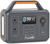 ALLWEI Portable Power Station 300W, Solar Generator 280Wh with 2 AC Outlet(Surge 600W), 78000mAh Solar Power Generator Lithium Battery for Outdoor CPAP Camping Power Outage Home Backup