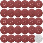 STEBRUAM 225 mm Sanding Discs 120 Grit, 30 Pieces Orbital Sander Discs 9 inch 225 mm large Hook and Loop Sanding Discs 8 Holes Round Sandpaper Sheet for Grinding Giraffe, Drywall Sander Sanding Pads