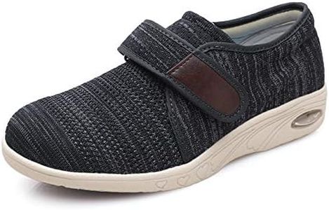 Mei MACLEOD Women's Extra Wide Shoes with Adjustable Strap Wide Width Sneakers Arthritis Edema Walking Shoes for Elderly Diabetic