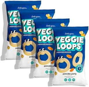 Little Spoon Pancake Party Veggie Loops, Chickpea Snack, Baked Not Fried, Avocado Oil, Hidden Veggies, Tastier Snacks for Kids, 2g Protein, Gluten-Free, 4 Pack