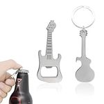 Guitar Bottle Opener, Novelty Metal Bottle Opener with Guitar Keychain, Beer Opener for Music Guitar Lover, Creative Gifts Gadgets Party Accessories for Family Gatherings, Bars, Restaurants