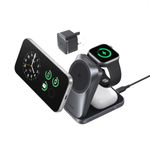 Anker Prime 3‑in‑1 Wireless Charger, Qi2‑Certified 25W, MagSafe‑Compatible, Ultra‑Compact Foldable Charging Station with AirCool for iPhone 17/16, Apple Watch, AirPods (Non-Battery, with Adapter)